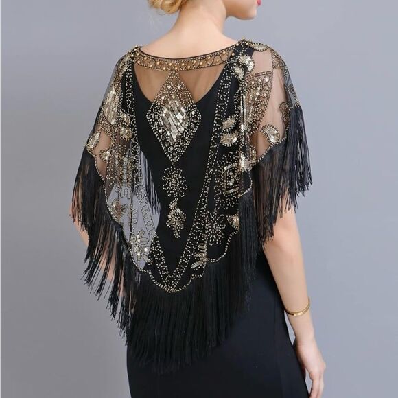 ✨ COMPLETE 1920s FLAPPER OUTFIT – WORN ONCE Perfect New years– $140 RETAIL SZ XL - Picture 8 of 16